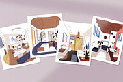 Modern home interior designs set, an Object Illustration by Good Studio (Thumbnail 6 of 6)
