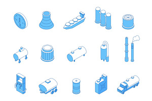 Isometric line fuel factory, an Illustration by Valerie Bodnar