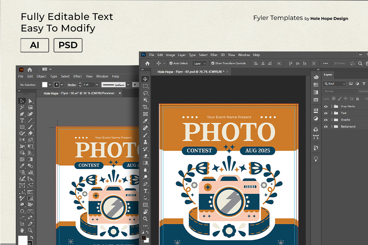 Folk Art Photo Contest Flyer, a Flyer Template by Hole Hope Design (Photo 4 of 5)