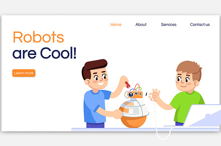 Robots are cool landing page, a Landing Page Template by bsd studio