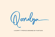 Qonelya, a Script Font by Pustudio (Thumbnail 1 of 8)