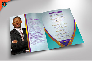 Royal Teal Pastor Birthday Program