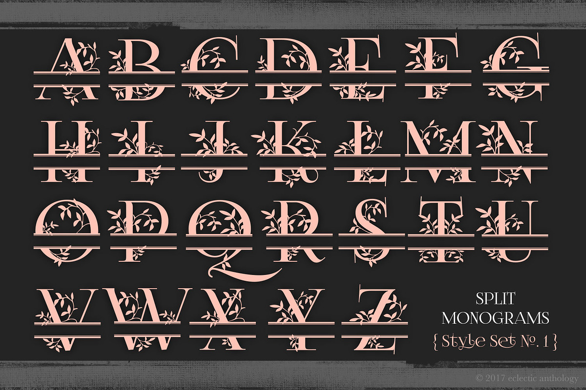 Split Monograms Vector Toolkit, an Object Graphic by Eclectic Anthology