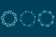 Round frames of white snowflakes, a Decorative Illustration by Tati_Kli (Thumbnail 1 of 4)