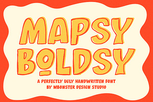 Mapsy Boldsy – Ugly Handwritten Font