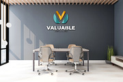 PSD Office Wall Logo Mockup, an Advertising Mockup by Ayy (Thumbnail 4 of 23)