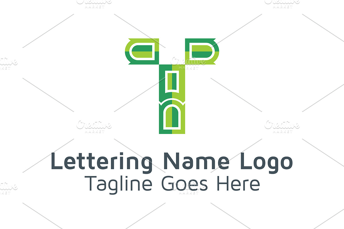 20 Logo Lettering T Template Bundle, a Branding & Logo Template by Acongraphic (Photo 8 of 21)