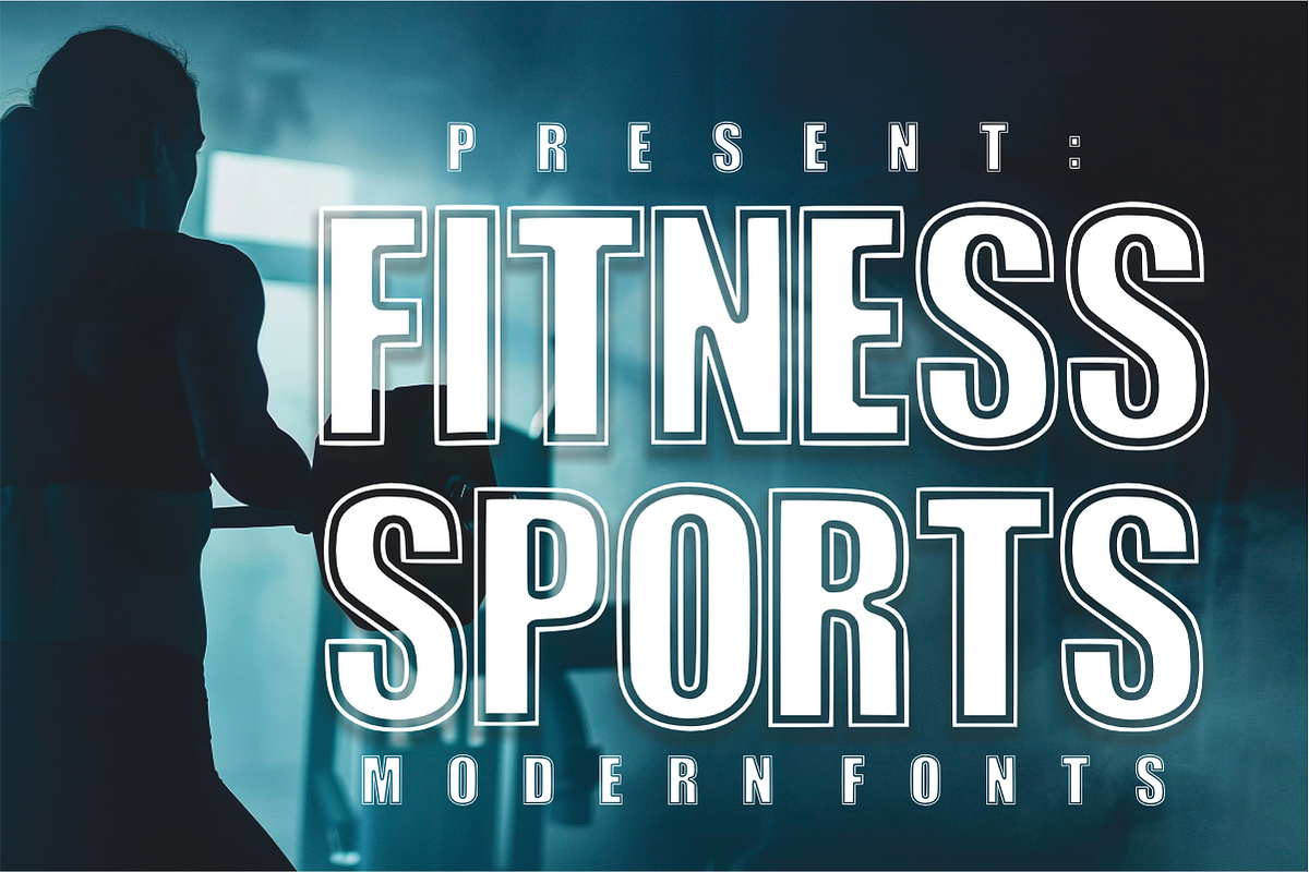 Fitness Sports –Modern Athletic Font, a Sans Serif Font by KiddoGlyphs Studio (Photo 1 of 5)