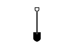 Shovel Icon Vector Design Template.