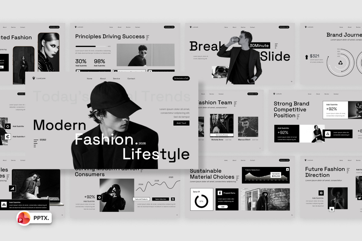 Modern Fashion Lifestyle PowerPoint, a Presentation Template by Loin Studio (Photo 1 of 4)