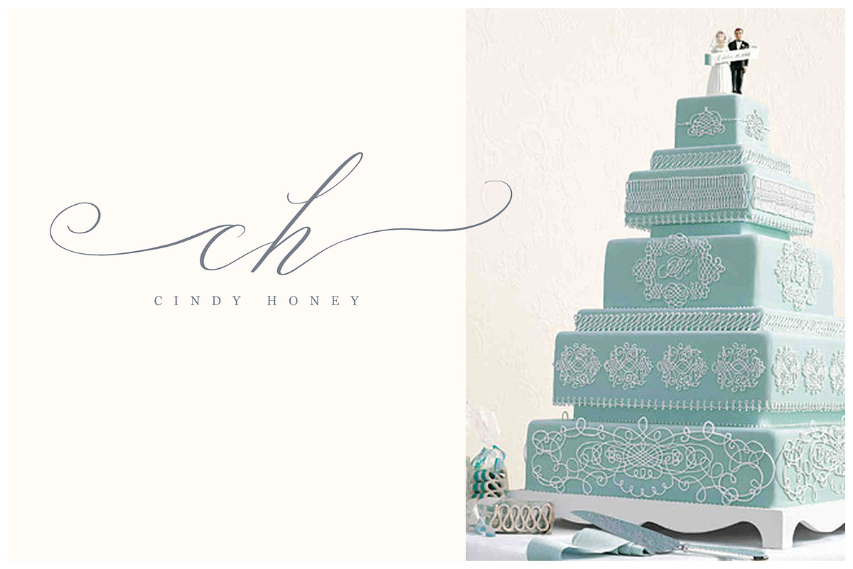 Hello Glamour font with swashes preview 4