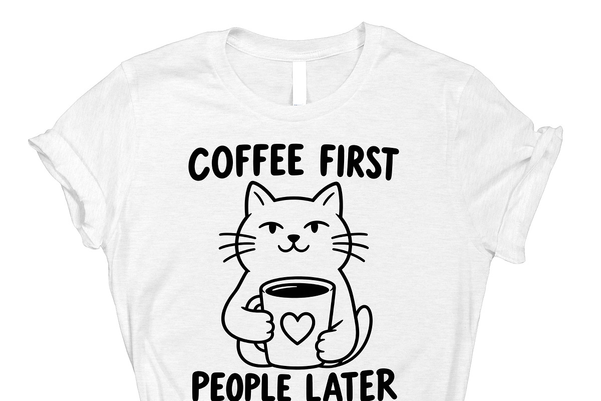 Coffee First People Later C Cat PNG, an Object Graphic by Star Graphic Design (Photo 9 of 10)
