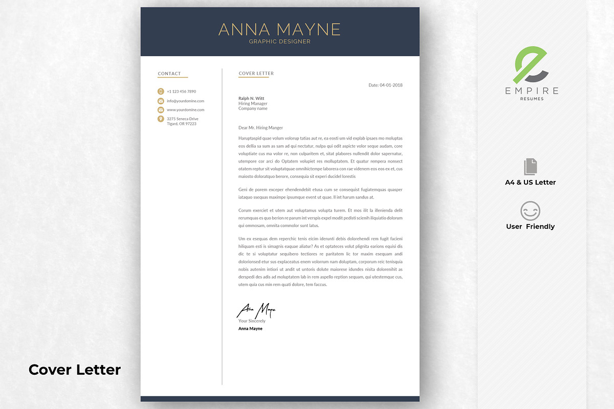 Modern Resume Template, a Resume Template by Advaita Printables (Photo 3 of 6)