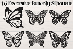 Decorative Butterfly Silhouette, an Object Graphic by Creativeshirt