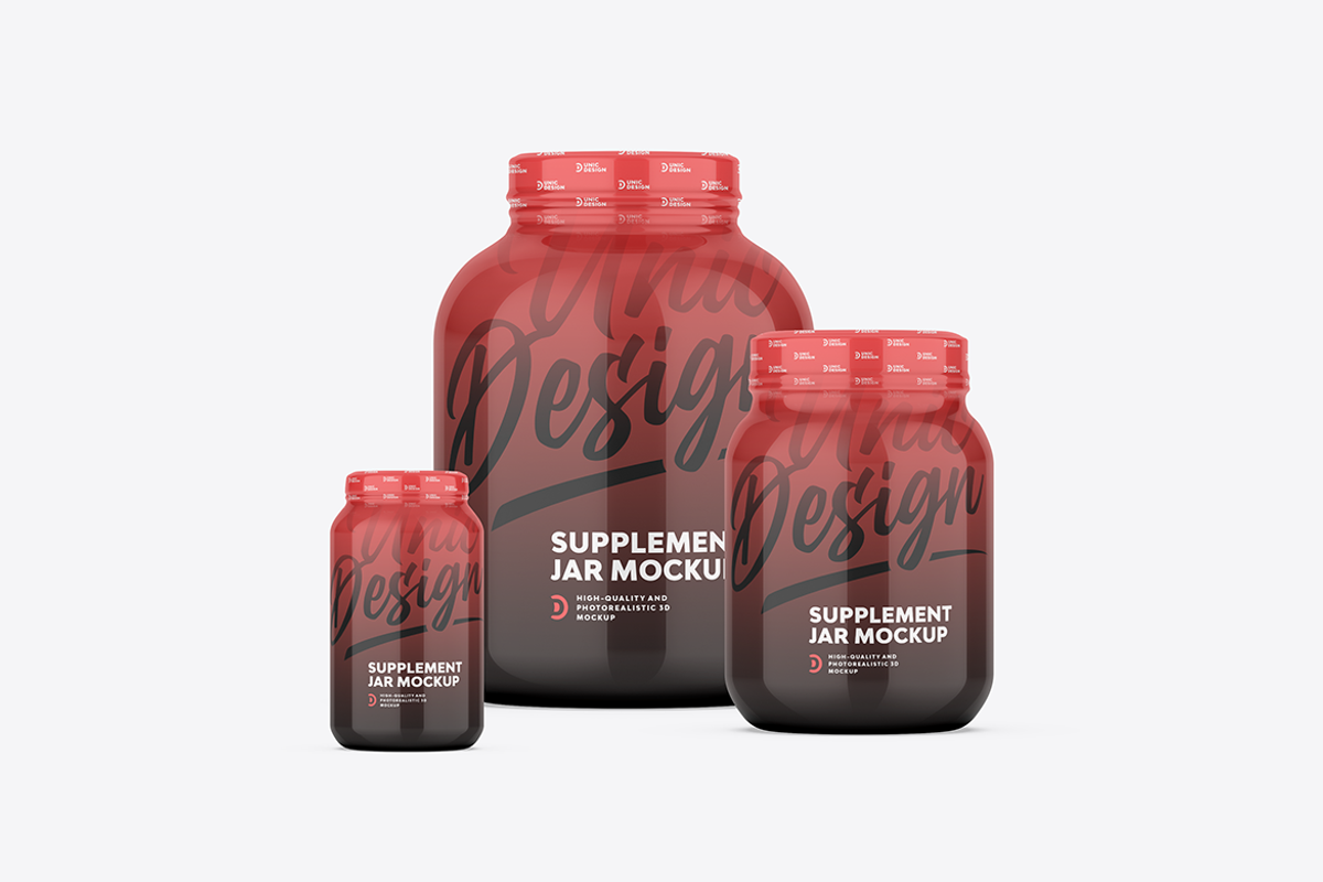 Supplement Jar Mockup, a Product Mockup by UnicDesign (Photo 9 of 9)