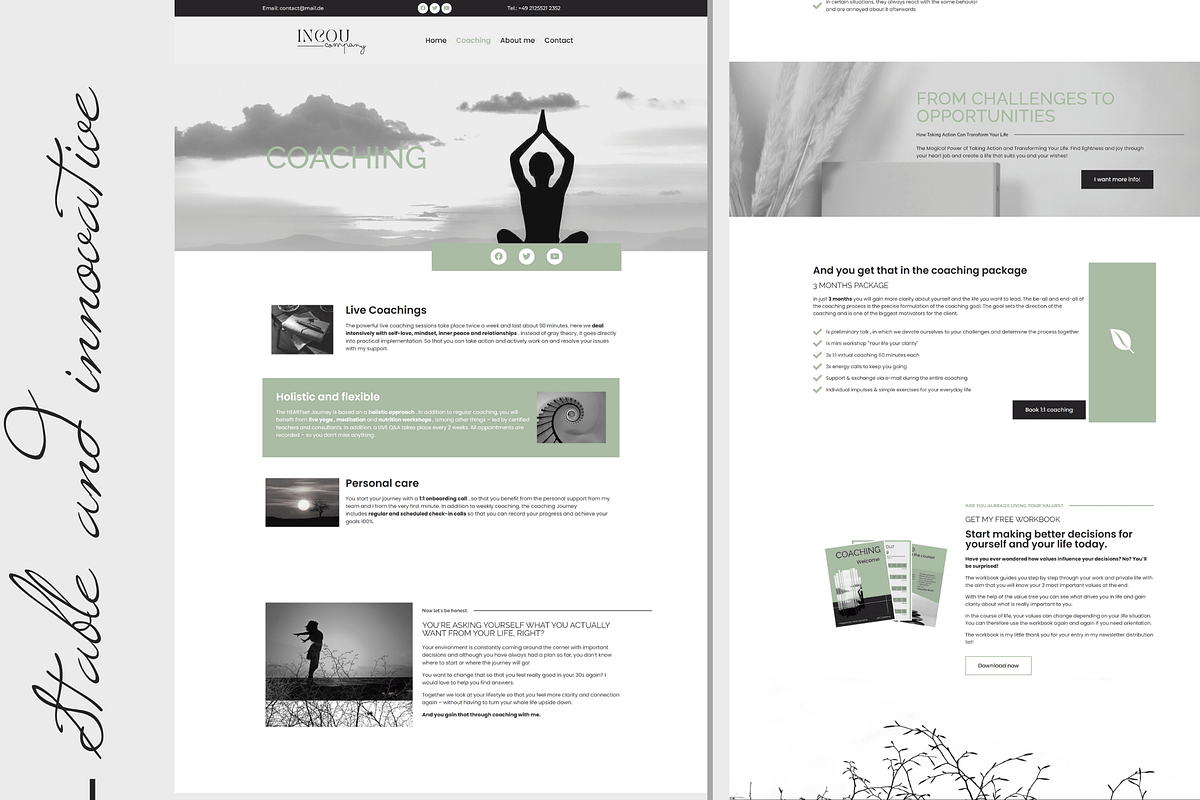 Wordpress theme coach minimalist, a WordPress Template by myvisuell.de Webdesign (Photo 3 of 7)