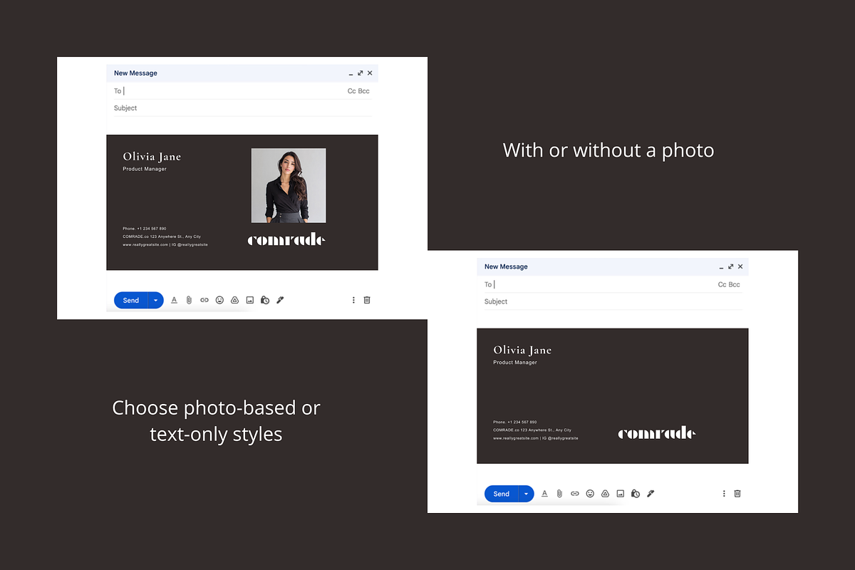 Modern Email Signature Templates, an Email Template by ItsReksita Pattern (Photo 5 of 6)