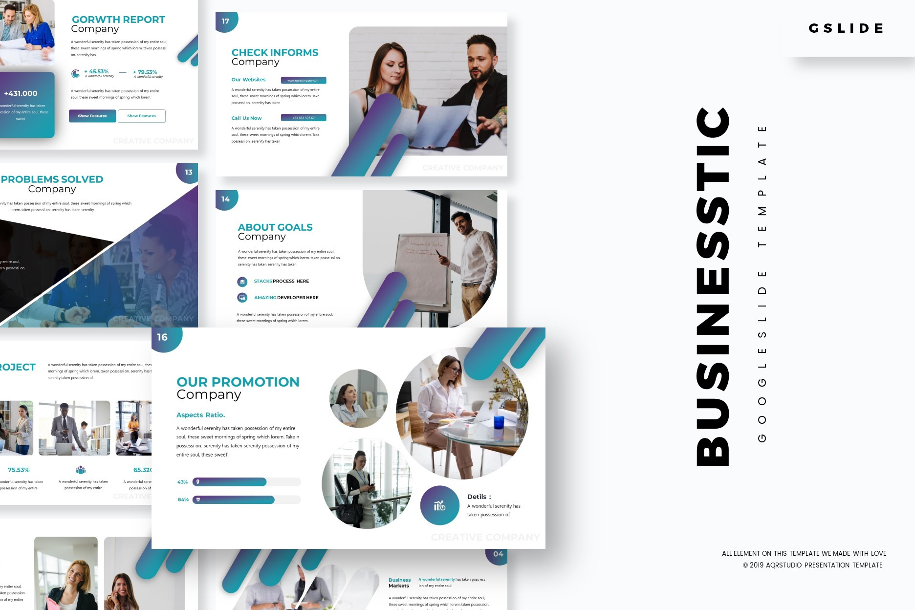 Businesstic - Google Slides Template, a Presentation Template by AQR Studio