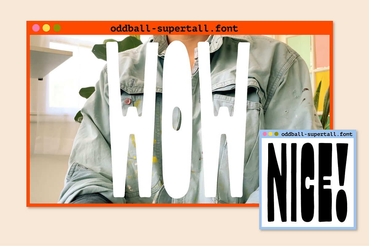 Oddball Super Tall - Retro Font, a Font by Studio Funshop by Kelli (Photo 3 of 7)
