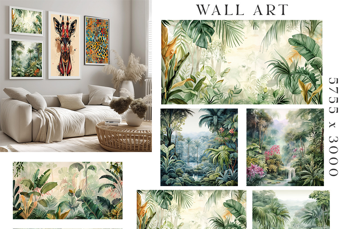 Tropical Jungle Watercolor Arts, an Object Graphic by Evgeniia (Photo 12 of 12)
