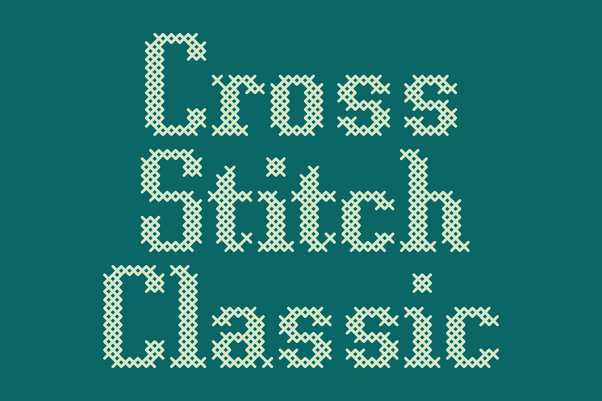Cross Stitch Classic Font, a Font by GG Design (Photo 1 of 10)