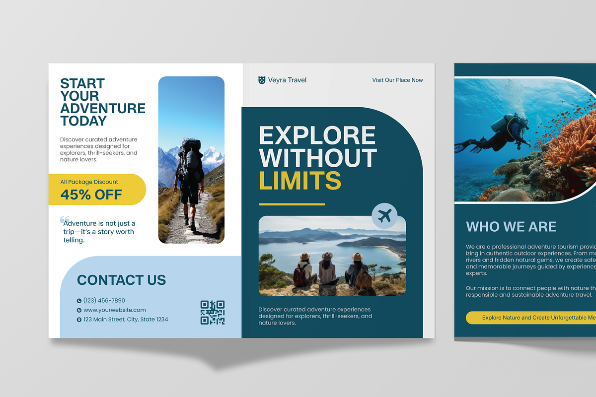 Tourism Adventure Packages Bifold, a Brochure Template by Annora Studio (Photo 5 of 6)