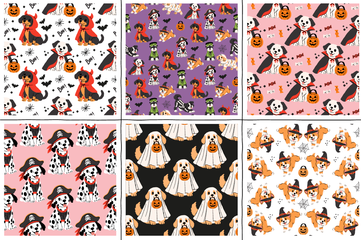 Halloween Dogs Clipart, a Seasonal Illustration by Zeukaa (Photo 9 of 10)