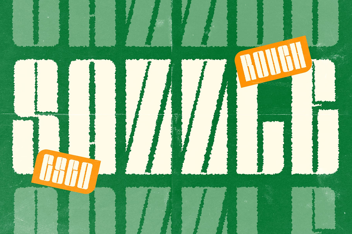 Sazzle Rough, a Sans Serif Font by Craft Supply Co. (Photo 1 of 7)