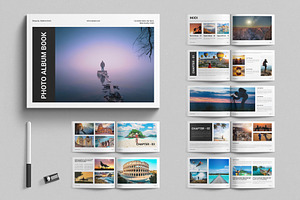 Photo Album Book Template Landscape, a Brochure Template by E-Type