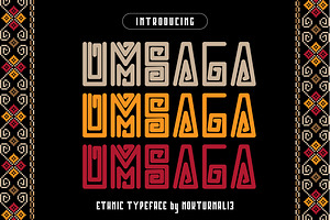 Umsaga - Ethnic Display Font
