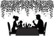 Minimalist family eating dinner, an Illustration by Amazin_art (Thumbnail 8 of 17)
