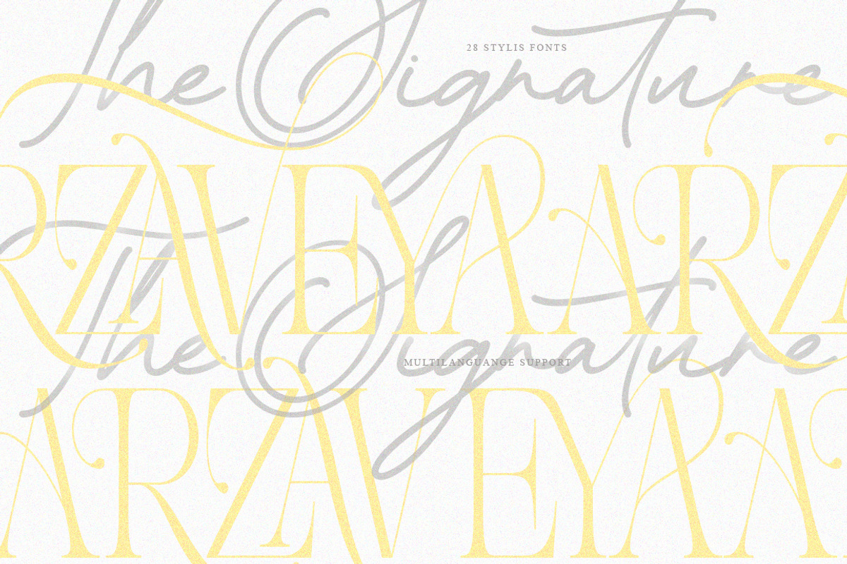Arzaveya Font Duo | 27 Font Files, a Script Font by IM Studio (Photo 5 of 13)