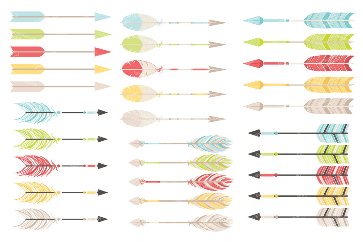 Fresh Blue Arrow Clipart & Vectors, an Illustration by Amanda Ilkov (Photo 4 of 4)
