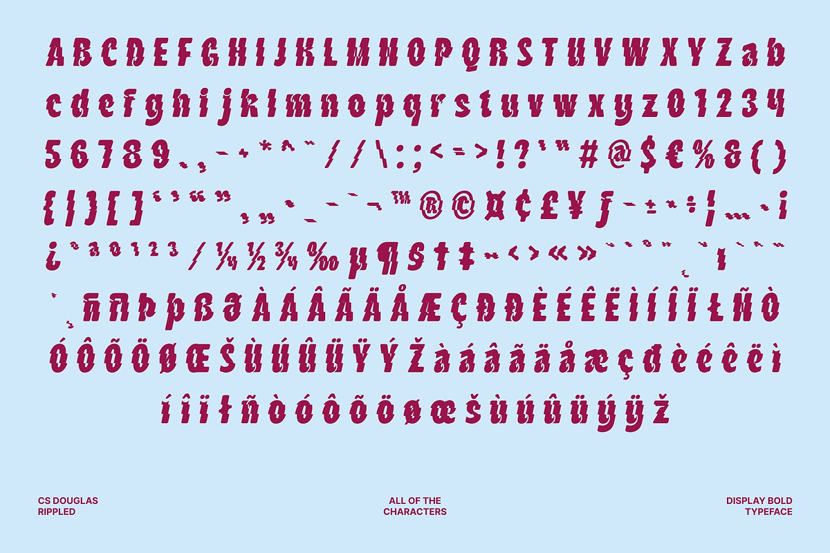 CS Douglas Rippled, a Sans Serif Font by Craft Supply Co. (Photo 8 of 8)
