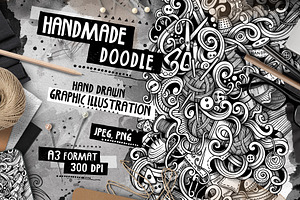 Handmade Graphic Doodle Illustration, a Decorative Illustration by BALABOLKA