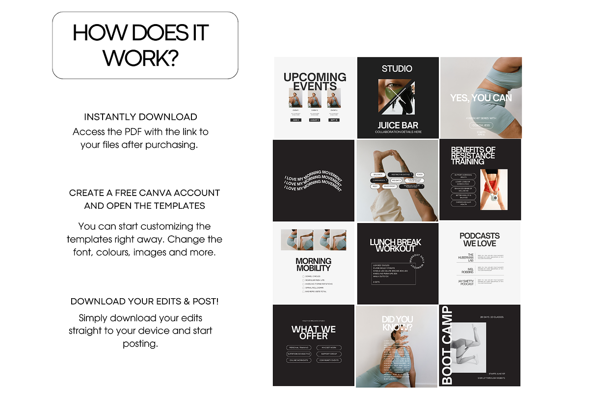 Personal Trainer/Fitness Bundle, a Social Media Template by digitaldispositions (Photo 8 of 9)