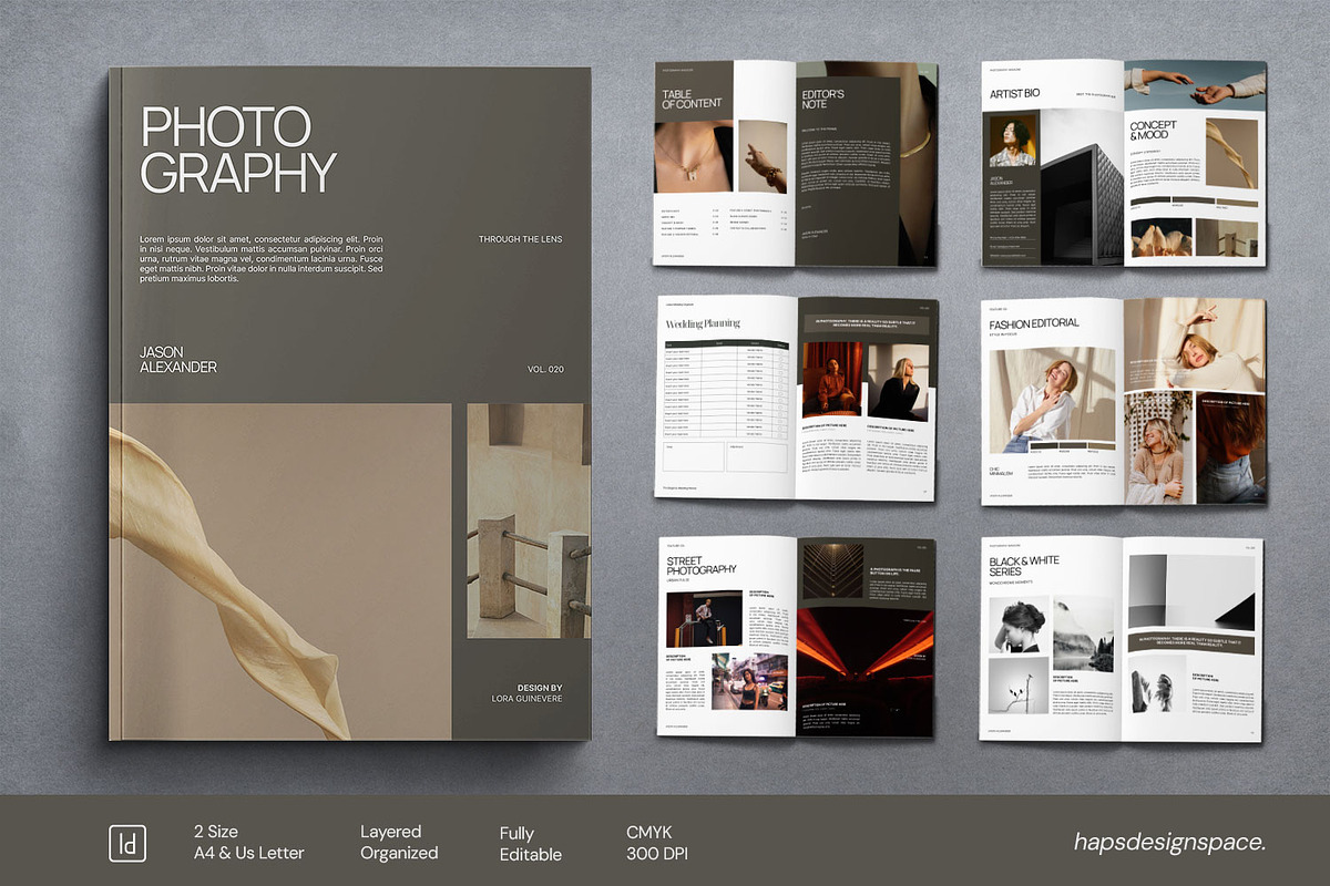 Photography Lookbook Magazine, a Magazine Template by Haps Space (Photo 1 of 8)