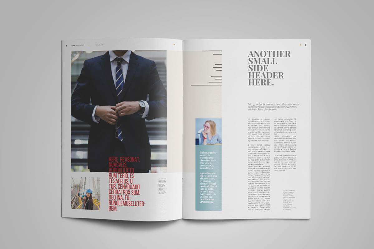 Labore | Magazine Template, a Magazine Template by spidergraph (Photo 5 of 12)