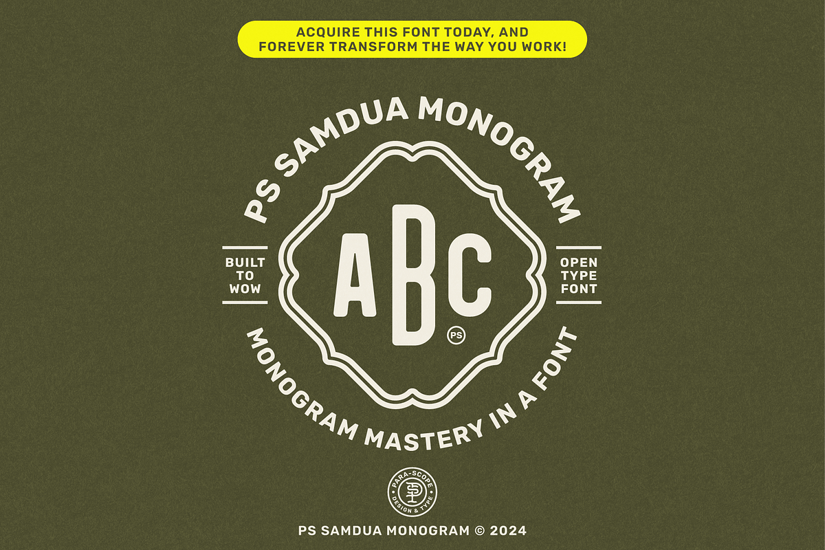 3 Letter Monogram Maker - PS Samdua, a Sans Serif Font by Para-Scope Design (Photo 8 of 8)