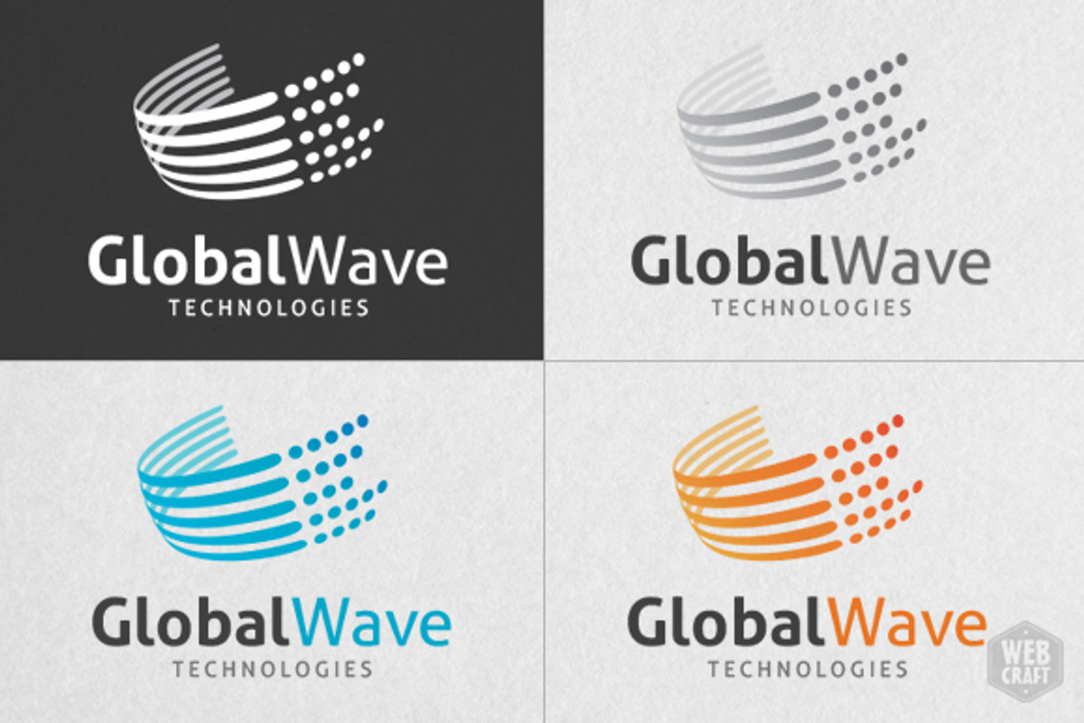 Global Wave Technology Logo Template, a Branding & Logo Template by WebCraft (Photo 3 of 4)