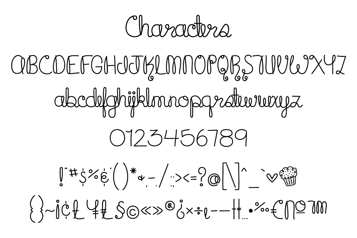 Cupcake PRO Script Font, a Script Font by Miss Tiina (Photo 2 of 3)