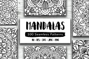 100 Mandalas Seamless Patterns, a Pattern Graphic by Elinorka (Thumbnail 1 of 23)