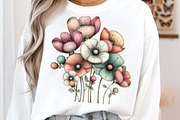Whimsical spring flowers clipart, an Illustration by SinaCreation (Thumbnail 6 of 11)