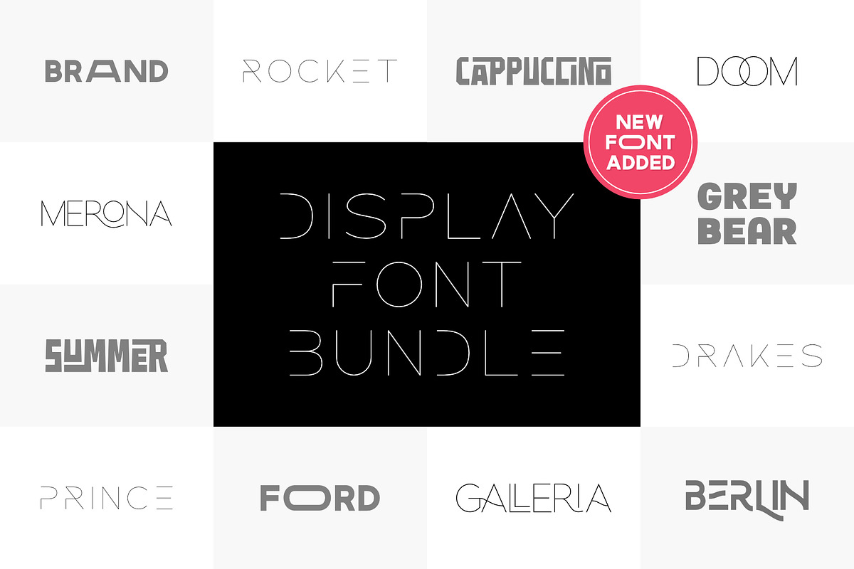 DISPLAY FONT BUNDLE, a Sans Serif Font by Andika Fez (Photo 1 of 16)