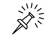 Pushpin icon, an Outline Icon by Sumberpangan (Thumbnail 2 of 5)
