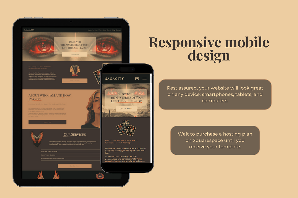 Tarot Squarespace Website Template, a Squarespace Template by JulsIst (Photo 10 of 12)