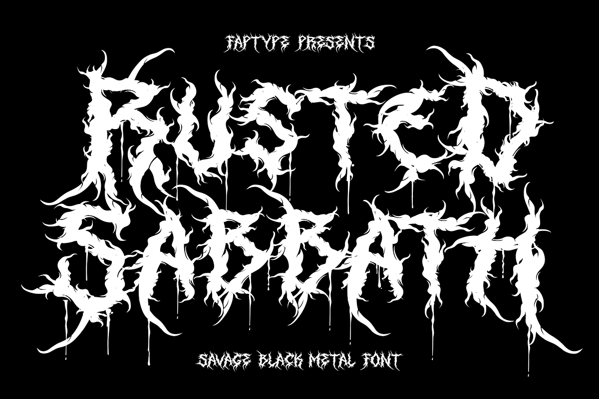 Rusted Sabbath | Black Metal 50%Off, a Blackletter Font by Ardana Creative (Photo 1 of 10)