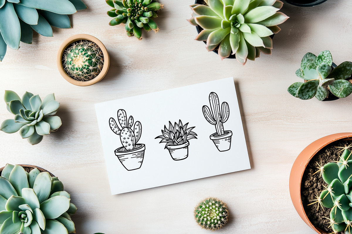 Cactus SVG Bundle | Succulent Art, an Illustration by Dervik Art Store (Photo 5 of 8)