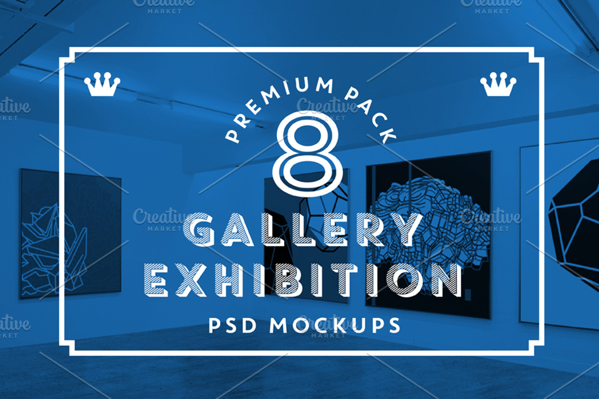 Gallery exhibition mockups, a Print Template by Formelier (Photo 1 of 5)