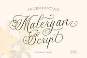 Maleryan Script - Modern Calligraphy, a Script Font by Letterhend Studio (Thumbnail 1 of 9)